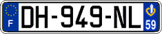 French license plate, SIV (ordinary)
