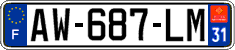 French license plate, SIV (ordinary)