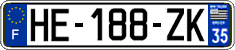 French license plate, SIV (ordinary)