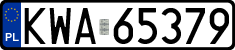 License plates of Poland, Regular car plates