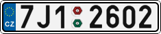 License plate of the Czech Republic, Cars (2001)