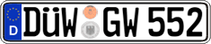 German license plate, Regular plates