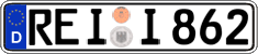 German license plate, Regular plates