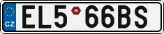 License plate of the Czech Republic, Electric vehicles