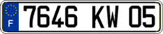 French license plate, FNI