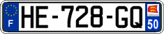 French license plate, SIV (ordinary)