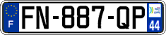 French license plate, SIV (ordinary)