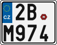 License plate of the Czech Republic, Motorcycles (2001)