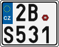 License plate of the Czech Republic, Motorcycles (2001)
