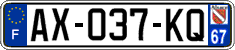 French license plate, SIV (ordinary)