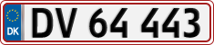 License plate of Denmark, Regular plates