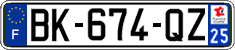 French license plate, SIV (ordinary)