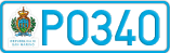 License plate of San Marino, Cars (A1234)