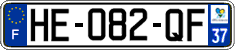 French license plate, SIV (ordinary)