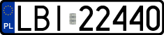 License plates of Poland, Regular car plates