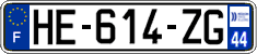 French license plate, SIV (ordinary)
