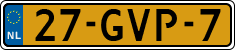 License plate of the Netherlands, Cars