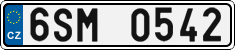 License plate of the Czech Republic, Cars (2001)