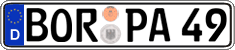 German license plate, Regular plates