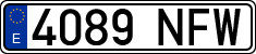 License plates of Spain, Ordinary (2000)