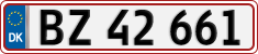 License plate of Denmark, Regular plates