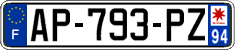 French license plate, SIV (ordinary)
