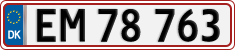 License plate of Denmark, Regular plates