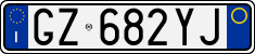 License plate of Italy, Cars (1994 year series)