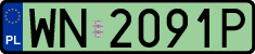 License plates of Poland, Electric vehicles