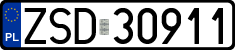 License plates of Poland, Regular car plates