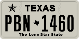 Texas, Regular plates (2012) (АBC-1234)