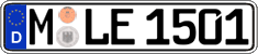 German license plate, Regular plates