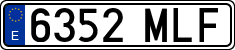 License plates of Spain, Ordinary (2000)
