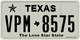 Texas, Regular plates (2012) (АBC-1234)