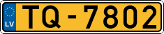 License plate of Latvia, Taxi