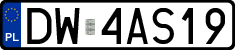 License plates of Poland, Regular car plates
