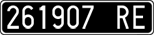 License plate of Italy, Cars (1927 year series)