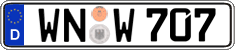 German license plate, Regular plates