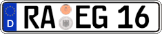German license plate, Regular plates