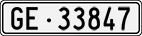 License plate of Switzerland, Cars