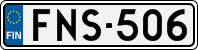 License plate of Finland, Cars