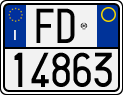License plate of Italy, Motorcycles (1994 year series)