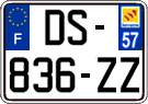 French license plate, SIV (ordinary)