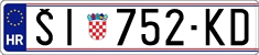 License plate of Croatia, Regular plates