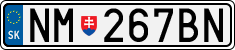 License plate of Slovakia, Cars