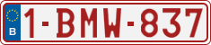 License plate of Belgium, Regular plates (2010)