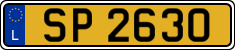 License plate of Luxembourg, 2003 year system