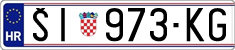 License plate of Croatia, Regular plates