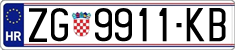 License plate of Croatia, Regular plates