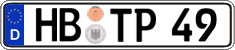 German license plate, Regular plates